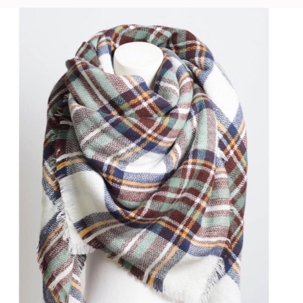 Plaid Blanket Scarf - Picture 3 of 8